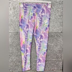 Hurley 2 Pr Leggings Pink Black Girls Medium Size 10